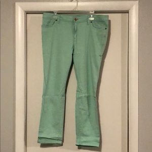 Land’s End seafoam crop jeans